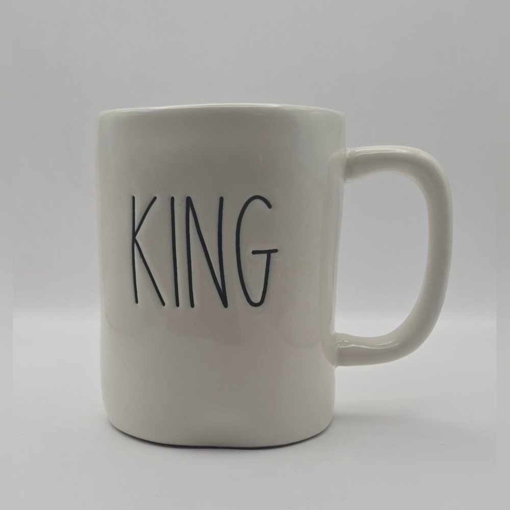 Rae Dunn โKINGโ Mug by Magenta White Ceramic Coffee Cup